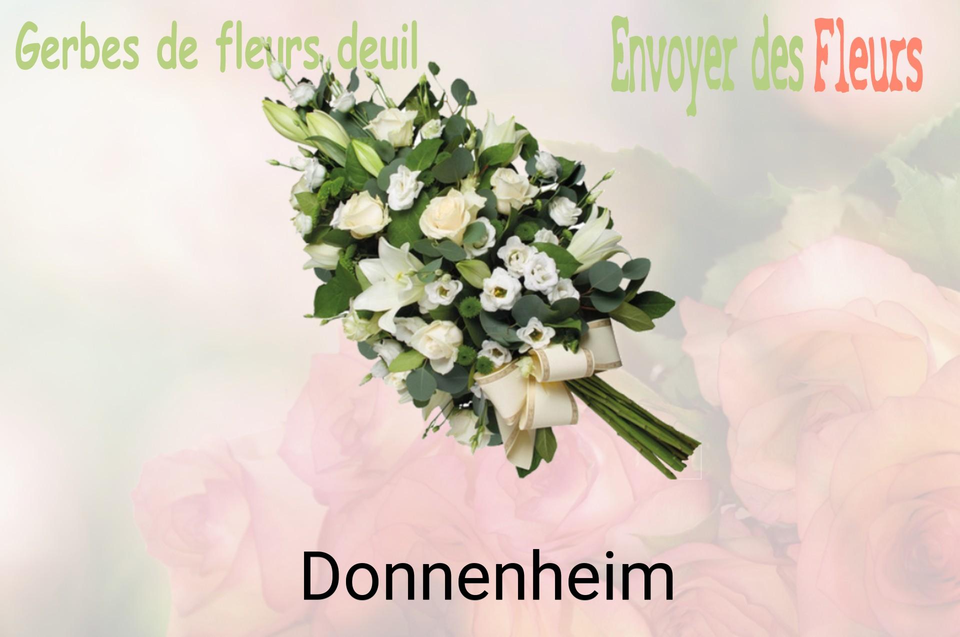 Gerbe de fleurs de deuil livrée à Donnenheim